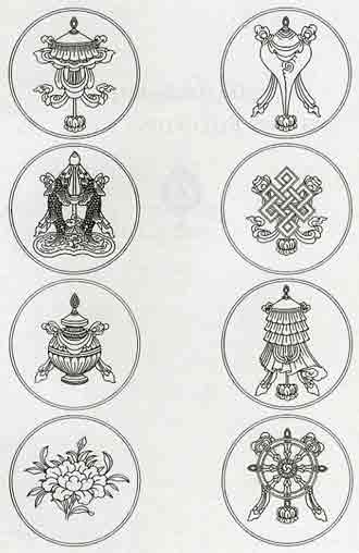 
The Eight Auspicious Symbols - Handbook of Tibetan Buddhist Symbols book
